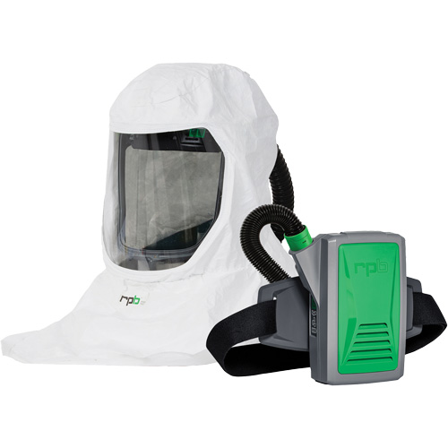 Respirateur T-Link avec casquette, tube de respiration, montage &agrave; la ceinture & APR motoris&eacute; PX5, Cagoule ample & visi&egrave;re, Pile Lithium-ion Pathway Supply LP