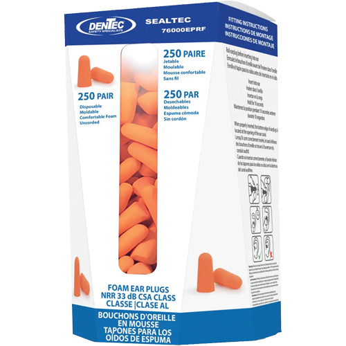 SEALTEC33 Disposable Foam Earplugs Refill, Bulk - Canister Pathway Supply LP