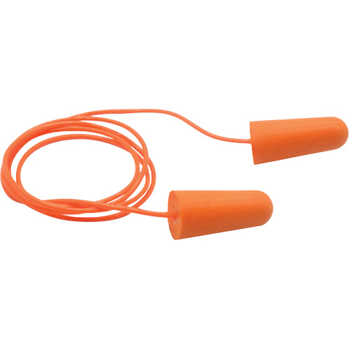SEALTEC33 Orange Tapered PU Foam Disposable Earplugs, Corded, Bulk - Box, 33 dB NRR, One-Size Pathway Supply LP