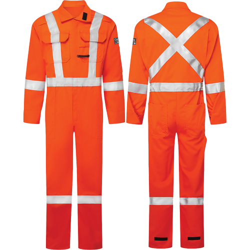 Avenger 7 oz. Coveralls, Size 38 Tall, High-Visibility Orange Pathway Supply LP