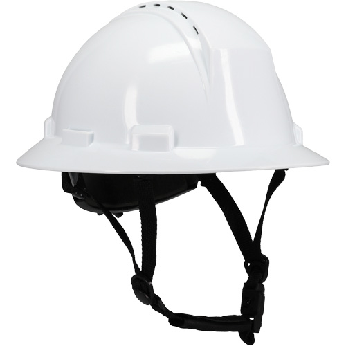 Kilimanjaro Full Brim Safety Helmet with HDPE Shell, Meets CSA Type 2, Ratchet Suspension, Vented Pathway Supply LP