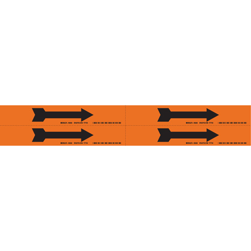 Arrow Pipe Markers, Self-Adhesive, 1-1/8" H x 7" W, Black on Orange Pathway Supply LP