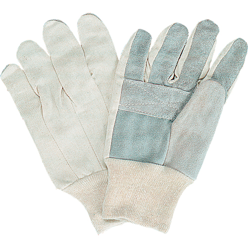 Gants de travail d'usage standard, Grand, Paume en Cuir de vache refendu Pathway Supply LP