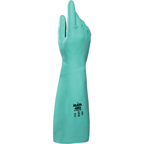 Ultranil 480 Z-Pattern Grip Gloves, Size Small/7, 18" L, Nitrile, 22-mil Pathway Supply LP