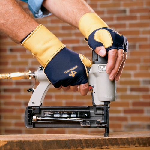 Premium Impact & Repetitive Strain Protective Right-Hand Glove, Size X-Small, Grain Leather Palm Pathway Supply LP