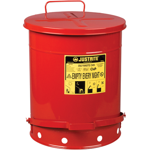 Oily Waste Cans, FM Approved/UL Listed, 14 US gal., Red Pathway Supply LP