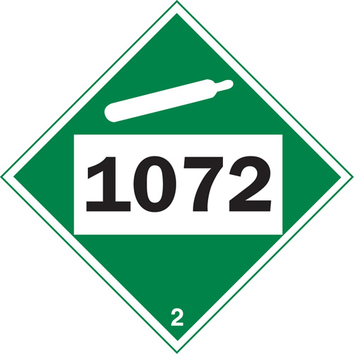 Non-Toxic Gas TDG Placard, Plastic Pathway Supply LP