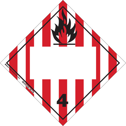 Flammable Solids TDG Placard, Adhesive Vinyl Pathway Supply LP