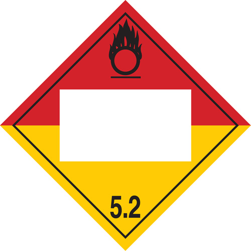 Plaque-&eacute;tiquette TMD peroxyde organique, Plastique Pathway Supply LP