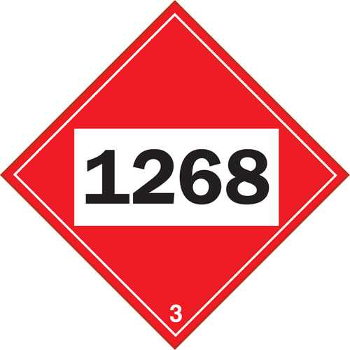 1268 Petroleum Distillates TDG Placard, Plastic Pathway Supply LP