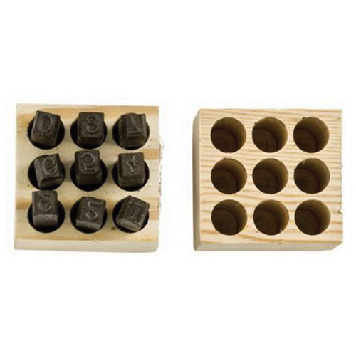 Number Steel Stamp Punch Set, # 4/6/3/2/1/8/9/7/5, 1/4" Pathway Supply LP