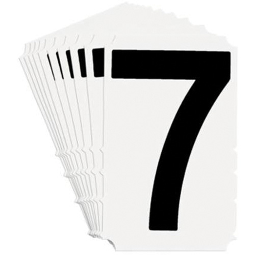 Quick-Align&reg; Individual Gothic Number & Letter Labels, 7, 4" H, Black on White Pathway Supply LP