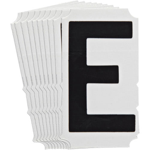 Quick-Align&reg; Individual Gothic Number and Letter Labels, E, 4" H, Black Pathway Supply LP