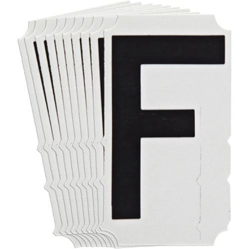 Quick-Align&reg; Individual Gothic Number and Letter Labels, F, 4" H, Black Pathway Supply LP