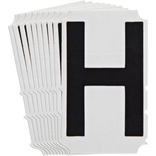 Quick-Align&reg;Individual Gothic Number and Letter Labels, H, 4" H, Black Pathway Supply LP