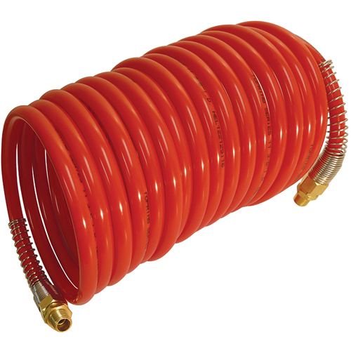 Maxpro Self-Storing Nylon Air Hoses With Fittings, Air, 1/4" ID x 12.5' L, Nylon, 200 PSI at 23 °C Pathway Supply LP