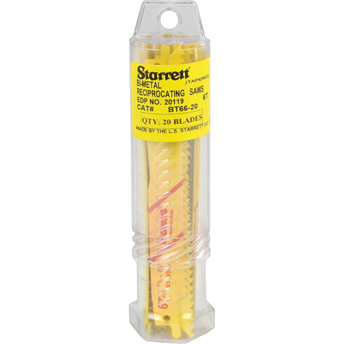 Lames droites pour scies alternatives Fastcut, Bim&eacute;tal, 6 Dents par pouce, 6" lo x 3/4" la Pathway Supply LP