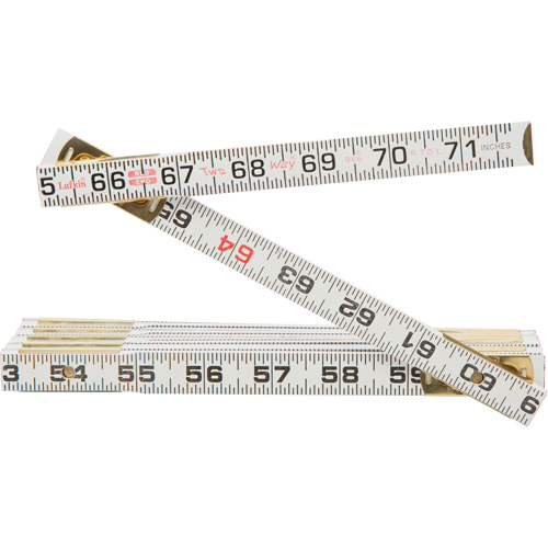 R&egrave;gle Red End Two Way, 6' lo, Bois, Graduations de 1/16" Pathway Supply LP