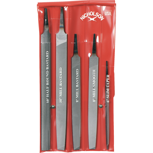Jeux de 5 limes &agrave; usage g&eacute;n&eacute;ral, 5 pi&egrave;ces Pathway Supply LP