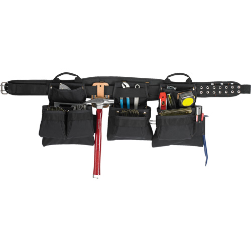 Professional Carpenter's Tool Belt, Polyester, Black Pathway Supply LP