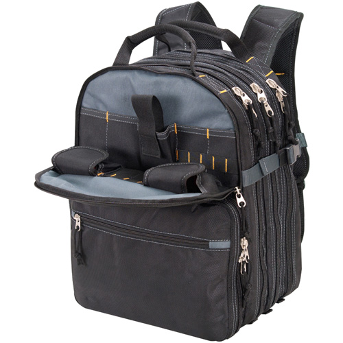 Sacs &agrave; dos pour outils &agrave; 75 pochettes, 13" lo x 17-1/2" la, Noir, Nylon Pathway Supply LP