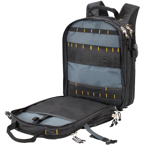 Sacs &agrave; dos pour outils &agrave; 75 pochettes, 13" lo x 17-1/2" la, Noir, Nylon Pathway Supply LP