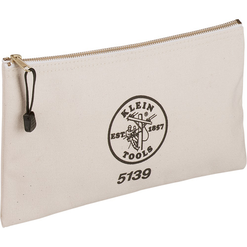 Zipper Tool Pouch, Canvas, 1 Pockets, Beige Pathway Supply LP