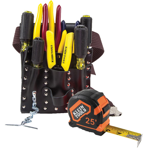ENS OUTILS ELECTRICIEN A/POCHETTE CEINTURE, Cuir, Blanc Pathway Supply LP
