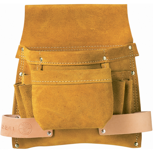 Tool Pouch, Nail & Screw Holder, Leather, 6 Pockets Pathway Supply LP