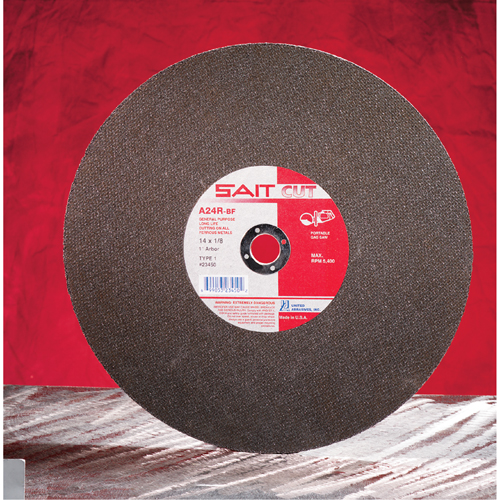 A24N Fast Grinding Wheel, 6" x 1/4", 7/8" Arbor, Aluminum Oxide, Type 27 Pathway Supply LP
