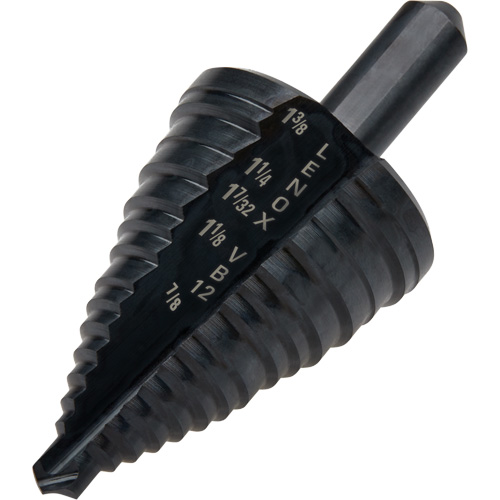 #12 Step Drill Bit, 7/8" - 1-3/8" , 3/8" Increments, High Speed Steel Pathway Supply LP