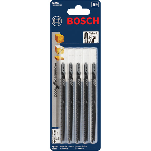 Lame de scie sauteuse, Acier &agrave; haute teneur en carbone, Tige en T, 4-5/8" lo, 8-12 dents par pouce Pathway Supply LP