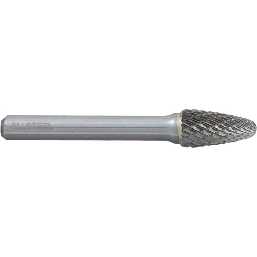 AllSteel Tree Shape Carbide Burr, SF-5, 1/2" Dia., 1" Depth of Cut Pathway Supply LP