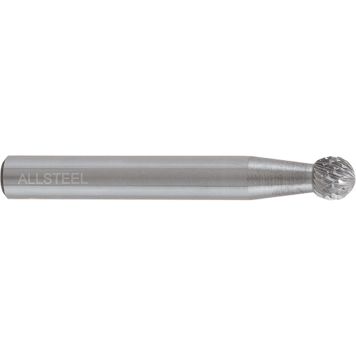 AllSteel Ball Shape Carbide Burr, SD-1, 1/4" Dia., 1/4" Shank, 7/32" Depth of Cut Pathway Supply LP
