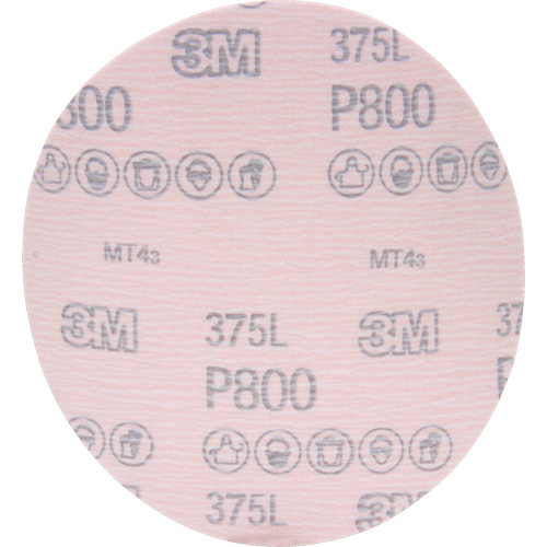 Hookit 375L Film Disc, 6" Dia., P800 Grit, Aluminum Oxide Pathway Supply LP