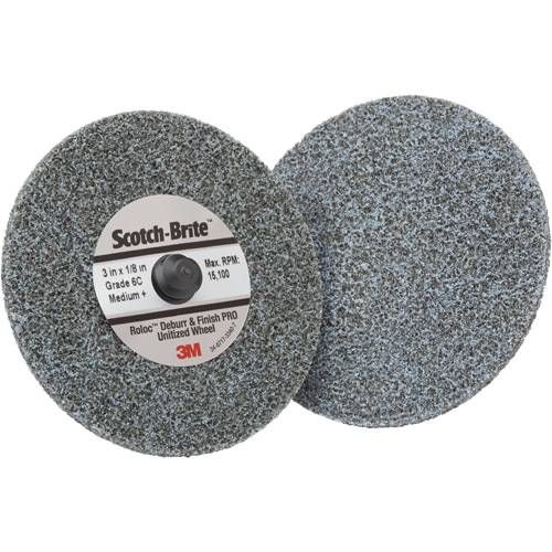 Roloc Deburr & Finish Pro TR Unitized Wheel, 3" x 1/8", Medium Grit, Ceramic Pathway Supply LP
