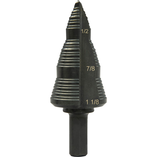 Foret &eacute;tag&eacute; &agrave; trous multiples no 9, 3/16" - 1-1/8", Acier rapide Pathway Supply LP