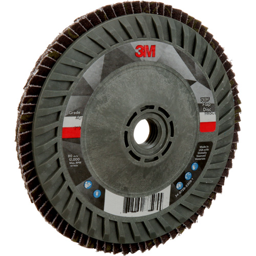 Disque &agrave; lamelles &agrave; changement rapide 769F, 5" x 5/8"-11, Type 27, Grain 40+, C&eacute;ramique Pathway Supply LP