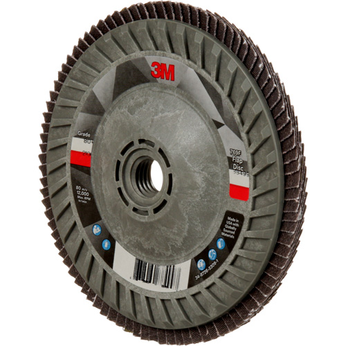 Disque &agrave; lamelles &agrave; changement rapide 769F, 5" x 5/8"-11, Type 29, Grain 80+, C&eacute;ramique Pathway Supply LP