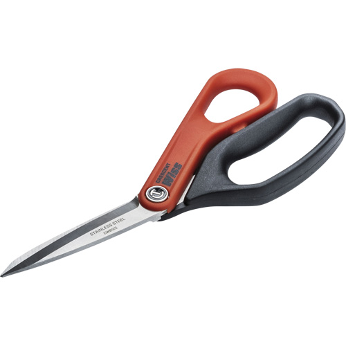 Cisaille tout usage en acier inoxydable pour ouvrier professionnel, 8-1/2", Poign&eacute;e Anneaux Pathway Supply LP