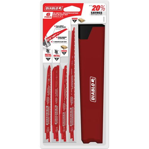 Nail-Embedded Wood & Metal Cutting/Demo Reciprocating Saw Blade Set Pathway Supply LP
