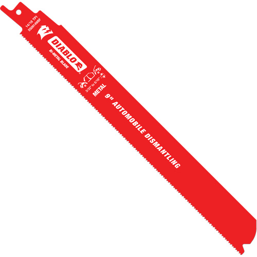 Reciprocating Blade for Auto Dismantling, Bi-Metal, 14-18 TPI, 9" L x 1" W Pathway Supply LP