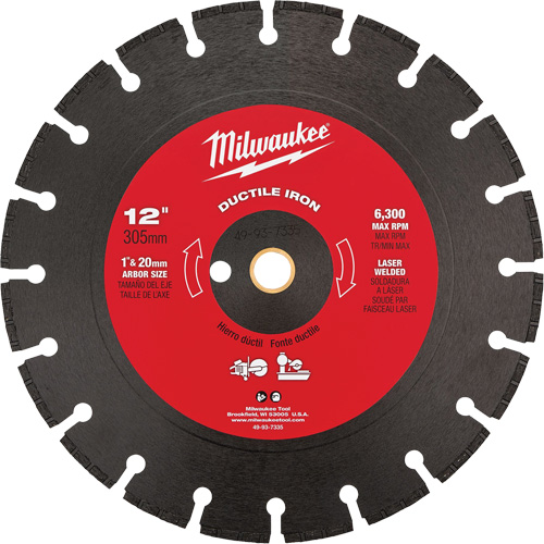 Circular Saw Blade, 12", Ductile Iron Use Pathway Supply LP