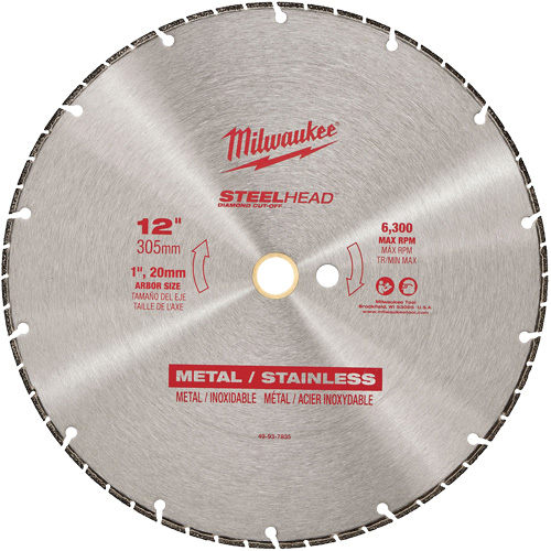 Steelhead Diamond Cut-Off Circular Saw Blade, 12", Metal Use Pathway Supply LP