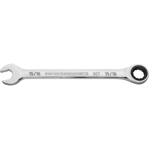 Cl&eacute; mixte &agrave; cliquet 90 dents, 12 pans, 15/16", Fini Chrome Pathway Supply LP