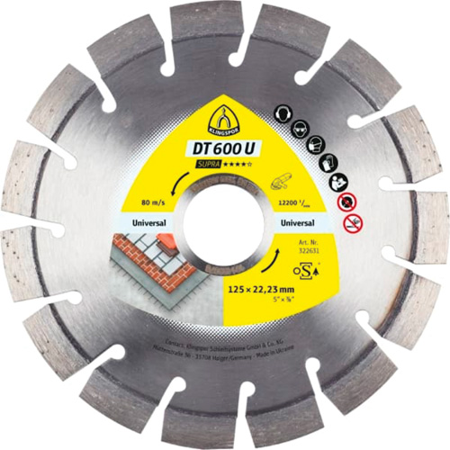 Grandes lames au diamant DT 600 U Supra Pathway Supply LP