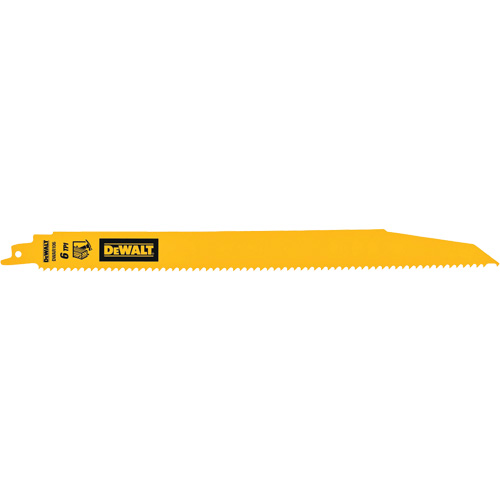 Demolition Reciprocating Saw Blade, Bi-Metal, 6 TPI, 12" L Pathway Supply LP