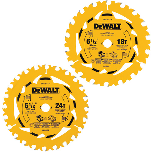 Circular Saw Blade Combo Pack, 6-1/2", 18/24 Teeth, Wood Use Pathway Supply LP