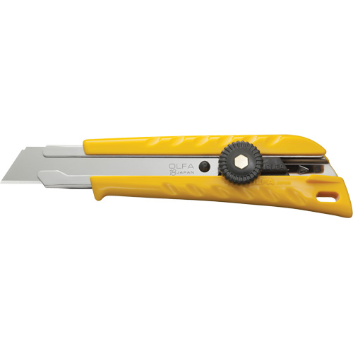 Ratchet Lock Utility Knife with Solid Blade, 18 mm, Stainless Steel Blade Pathway Supply LP