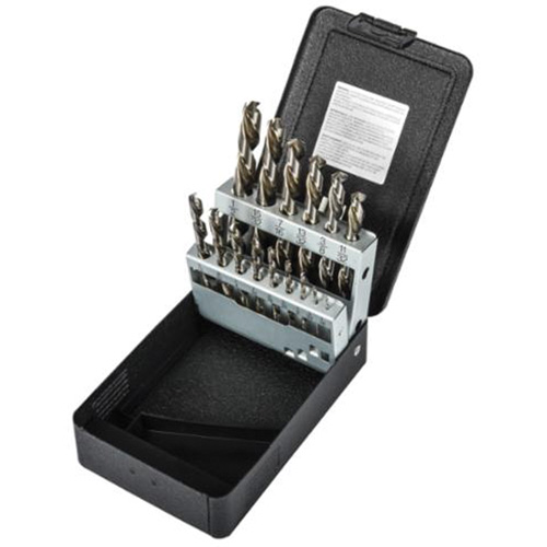 Jobber Length Drill Bit Set, 15 Pieces, High Speed Steel Pathway Supply LP